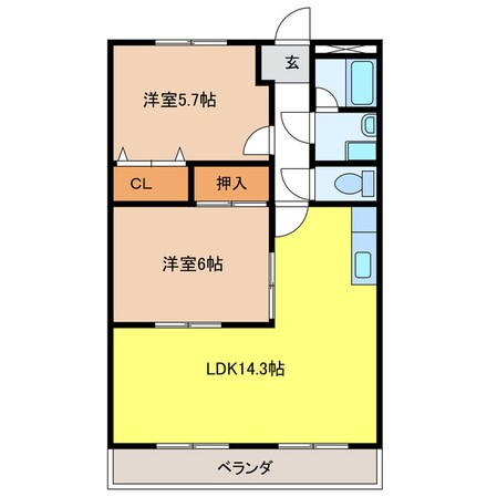 エクセルマンションの物件間取画像